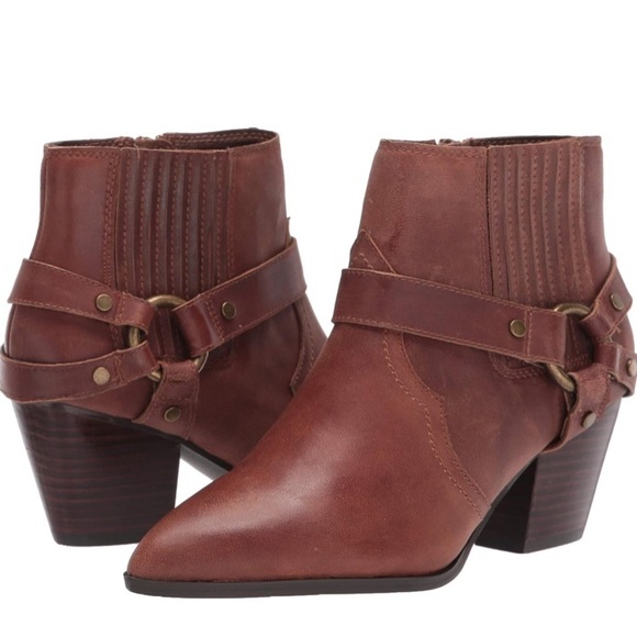 Bella Vita Women's Bronx Western  festival leather ankle Boots  7.5M rodeo Y2K - Picture 1 of 13